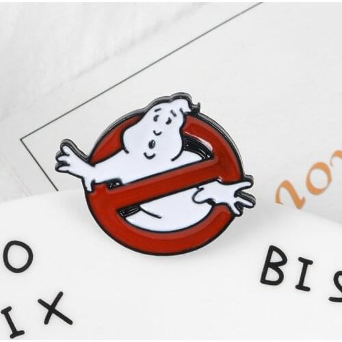 Ghost Pins Ghost brooches Backpack Bag Hat Leather Jackets Accessories Cute Funny Ghost Gift for Movie Fans