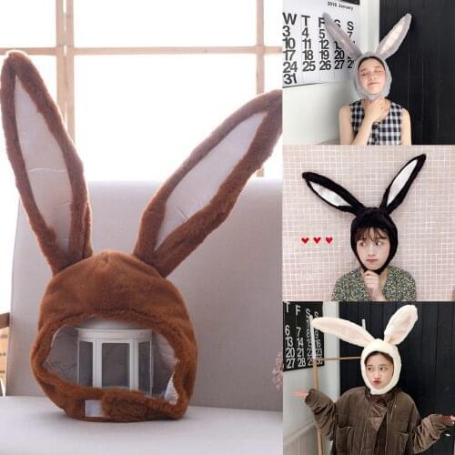 Hats For Women Beanies Funny Cute Plush Rabbit Bunny Ears Hat Hood Girls Costume Accessories Winter Warm Soft Cozy шапка женская