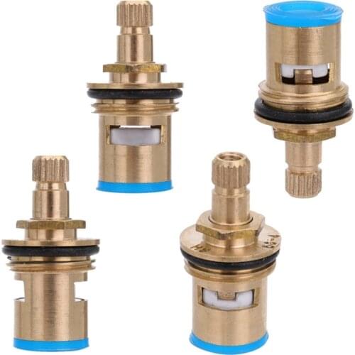 Faucet Replacement 1/4 Turn G1/2" Ceramic Disc Cartridge Hot Cold Tap Valve G1/2 Full Copper 20mm Quick Opening Faucet