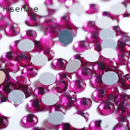 144PCS-72PCS Crystal Purple Red Non Hotfix Multi Size Flatback Rhinestones Nail Rhinestones For Nails 3D Nail Art Decoration Gem