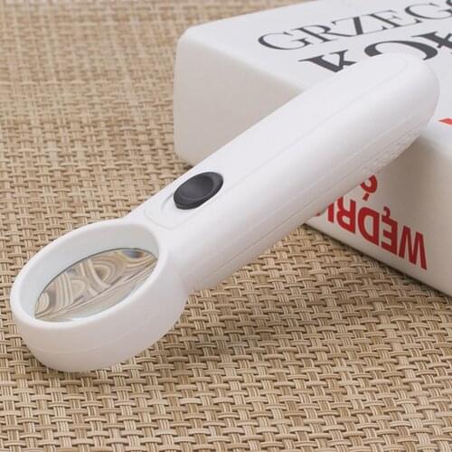 15X Magnifying Glass with Light Handheld Lighted Magnifier with Large Double Glass Lens Led Magnifiers for Seniors Reading