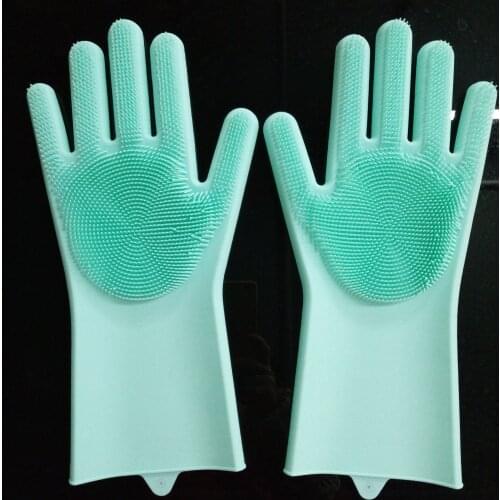 Magic Heat Resistant Silicone Dishwashing Gloves Washing Cleaning Gloves