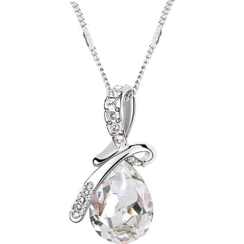 YSH New 100% 925 Sterling Silver Angel Tear Zircon Pendant Necklace 2020 Woman Luxury DIY Jewelry Mothers Day Gift Free Shipping