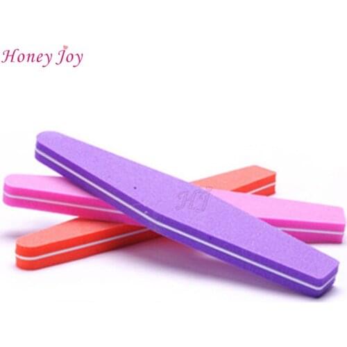 1Pc 100/180# Nail File Nail Art Buffer Sanding Block File Nail Tool (Random Color)