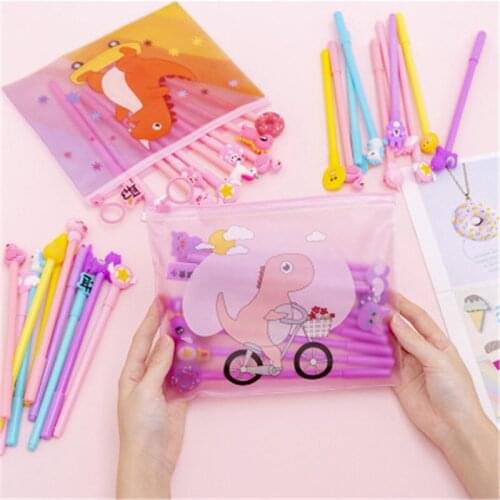 10Pcs/Set Gel Pen Unicorn Pen Stationery Kawaii School Supplies Gel Ink Pen School Stationery Office Suppliers Pen Kids Gifts