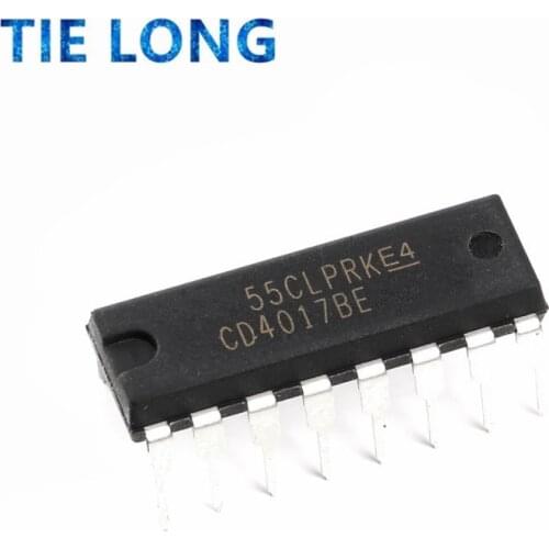 10pcs,CD4017 CD4017B CD4017BE 4017 DECADE COUNTER DIVIDER IC