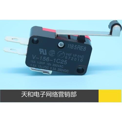 10pcs/V-156-1C25 KW7-2 Plastic Wheel trip point move Tact One on one off micro switch