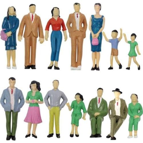 14 x Figures Model 1:25 Scale Painted Figures People Set With Different Postures Best Birthday and Holiday Present for Children
