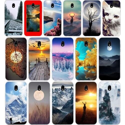 224H Mountains Bamboo Sea Deer Cat Soft Silicone Tpu Cover phone Case for Samsung j3 j5 j7 2016 2017 a3 2016 a5 2017 a6 2018