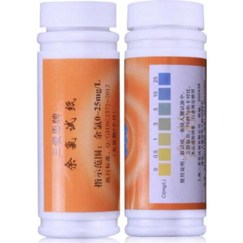 5pcs/lot 0-25mg/l, 10-250mg/l, 50-2000mg/l chlorine measuring test paper, Residual CL test paper