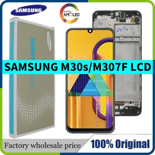 6.4'' New Super AMOLED Display For Samsung Galaxy M30s M307 M307F LCD Display Touch Screen Digitizer Assembly Replacement parts