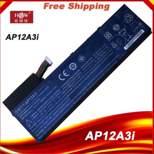 Laptop Battery AP12A3i For Acer Iconia W700 Aspire Timeline Ultra U M3-581TG M5-481TG AP12A3i AP12A4i 11.1V 4850mAh/54WH