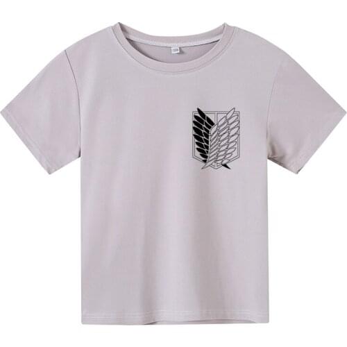 Attack on Giant Japanese Anime T-shirt boys girls Cartoon T-shirt Casual Streetwear shirt baby Top Tee Childrens clothing anime