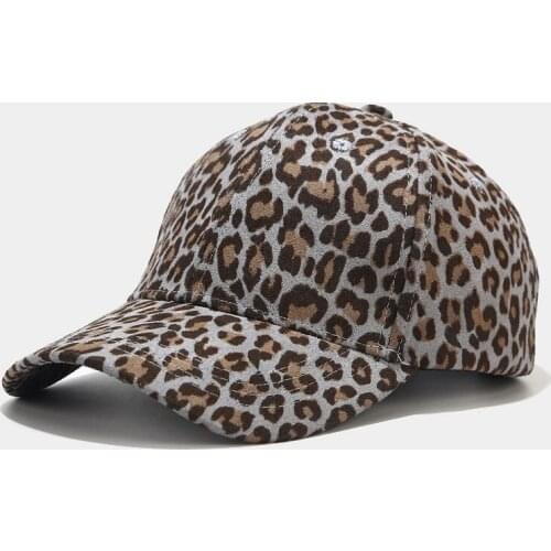 Leopard Print Cotton Casquette Baseball Cap Adjustable Snapback Hats for Men and Women 181