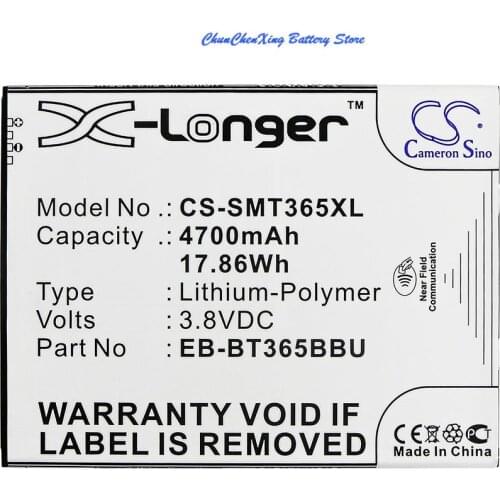 Cameron Sino 4050mAh Battery EB-BT365BBU for Samsung Galaxy Tab Active, SM-T360, SM-T360NNGAXAR, SM-T360UD, SM-T365, SM-T365F0