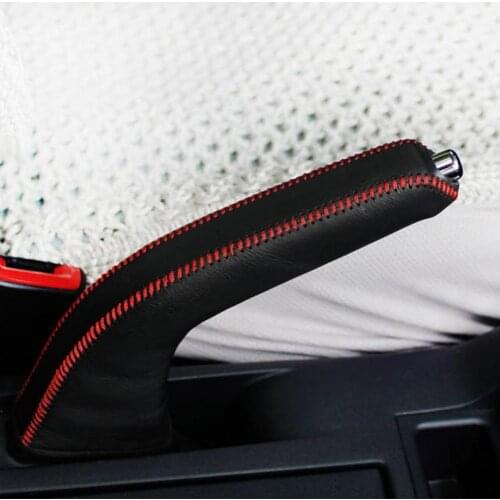 Handbrake Cover Universal Anti-scratch Faux Leather Clear Line Handbrake Handle Cover for Nissan subaru forester Handbrake