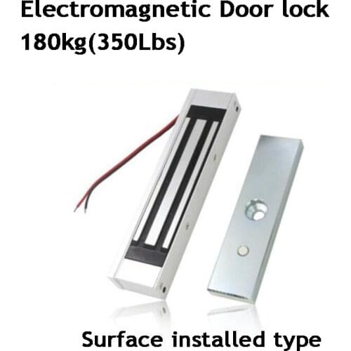 12V 180kg Home Electromagnetic lock Access control door lock magnetic elecronic lock 350Lbs ZL Bracket Office/Garage Hidden lock