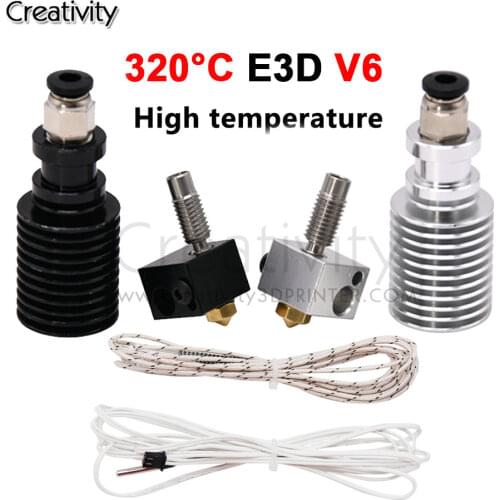 3D Printer Parts 0.4/1.75mm E3DV6 Hotend Kit High Temperature Version 320 Degrees J-head Remote Extruder 12V 24V hot end