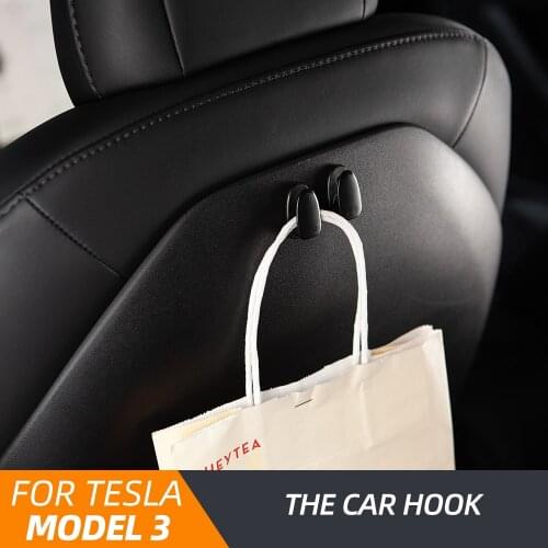 Model3 Car Seat Headrest Hook Fit For Tesla Model 3 2021 Accessories Three Hanger Accessories Holder Auto Accessories Model Y X