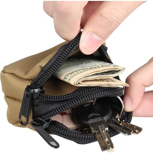 Outdoor Mini Small Tool Storage Bag Multi-Pocket EDC Tactical Waist Bag Gadgets Key Change Coin Packet Hiking Hunting Tool Pouch