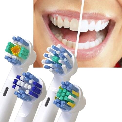 16/20Pcs Replaceable Brush Heads Electric Toothbrush Vitality Precision For Oral B Dual Clean Sensitive Replacement Brush Heads