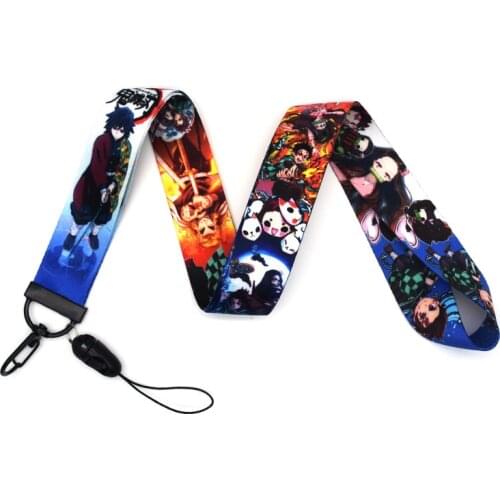 Demon Slayer Original Mobile Phone Keychain Lanyard Wristband Anime Collection Peripheral Luffy Ninja Keychain
