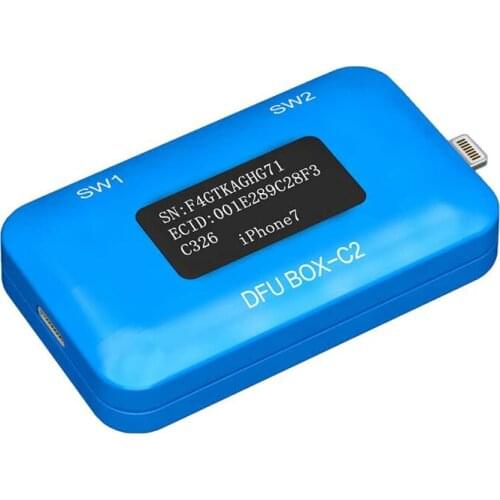 JC DFU BOX C2 For DCSD Cable Enter Restoring Rebooting IOS SN ECID MODEL Information Reading USB Enter the purple screen