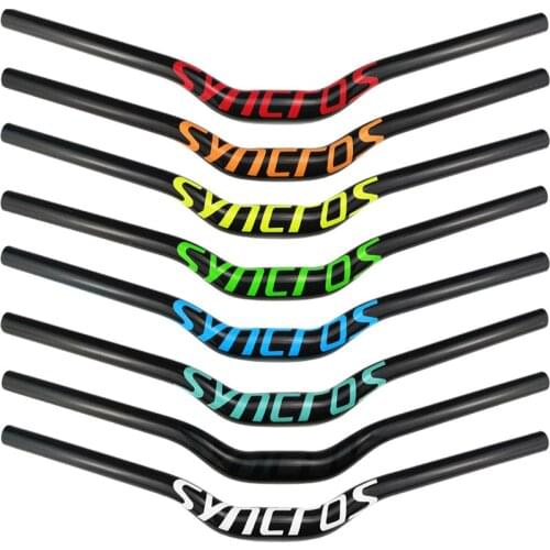 SYNCROS Large Arc Swallow Shaped Full Carbon Fiber MTB Handlebar Mountain Bicycle Rise Bar Sweep Rear 20 Degree 720mm