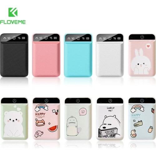 FLOVEME 4800mAh Power Bank Portable Cute cartoon Poverbank for iPhone Xiaomi mi Mobile Phone Battery Powerbank Dual USB Charge