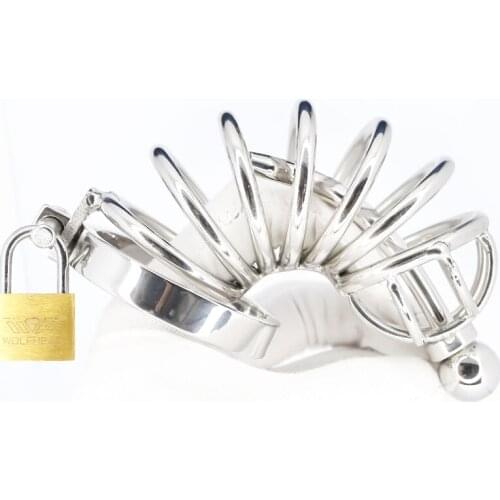 Stop Masturbation Chastity Cock Cage Lock With Urethral Catheter Penis Ring Prison BDSM Fetish Sex Toys Chastity Device For Men