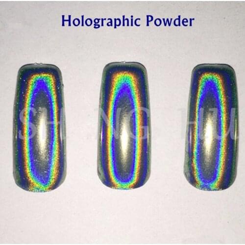 1g Holographic Powder Nail Mirror Powder Chrome Nail Powder Glitter Nail Polish Sequins Laser Unicorn Pigment for Nails Manicure