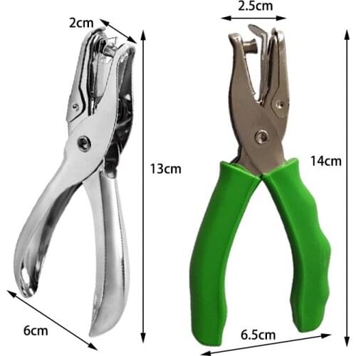 School Office Metal Single Hole Puncher Hand Paper Punch Single Hole Scrapbooking Punches 8 Pages All Metal Materials 1 PC