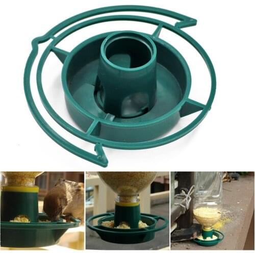 10 pcs Birds feeder Poutry seeds disk Quail dish Plastic Automatic feed trough Field waterproof Attract bird sparrow Device