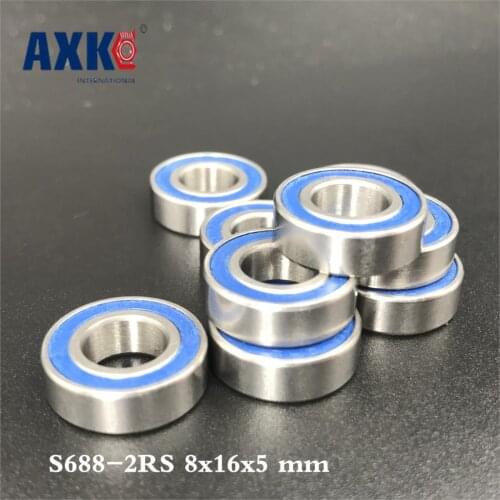 50 Pcs S688-2rs Bearings 8x16x5 Mm Stainless Steel Ball Bearings