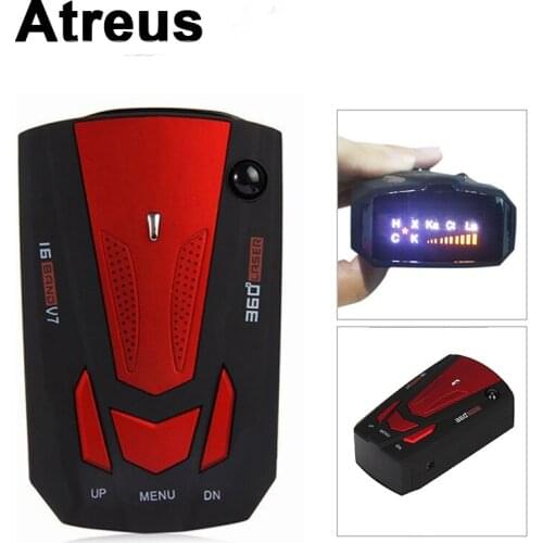Atreus Car Radar Detector Gps Tracker Led Light 16 Band Voice Alert For Mercedes benz W204 W203 W211 AMG Mini Skoda octavia a5