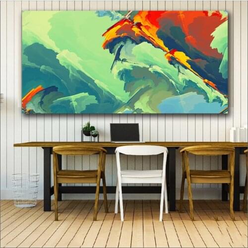 Large Printing Abstract city in the clouds Wall Art Picture Home Decor Living Room Modern Canvas Print No Frame Paintings