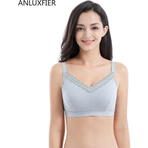 H9684 Artificial Boobs Bra Surgical Resection Mastectomy No Steel Ring Bras Lingerie Pure Color Comfortable Cotton Underwear Bra
