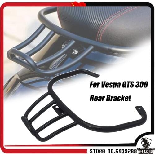 Black and Silver For VESPA GTS 300 Rear Bracket Motorcycle Sports Luggage Rack Book Shelf Rack Rear Luggage Bag CNC Aluminum