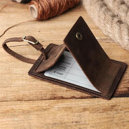 Travel Accessories Luggage Tag Portable Suitcase Baggage Listing Retro Backpacks ID Label Address Holder