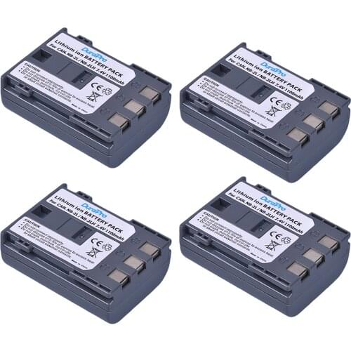 DuraPro 4pcs NB-2L NB-2LH NB 2L Rechargeable Camera Battery for Canon PowerShot S30 S50 S55 S60 S70 G7 G9 DC310 DC320 DC330