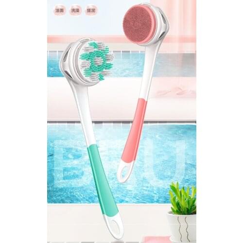 Automatic wash face body low noise long handle high power soft skin friendly safety protection electric bath brush J05