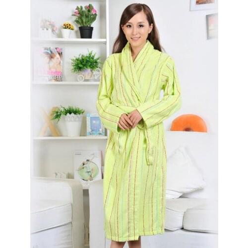 Cotton bathrobes towel material nightgown cotton bathrobe