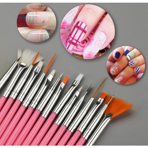 Nail Brush For Manicure Gel Brush For Nail Art 15Pcs/Set Ombre Brush For Gradient For Gel Nail Polish Painting Drawing