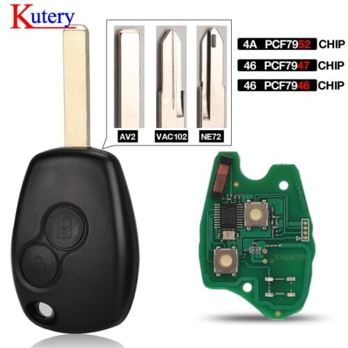 Kutery 2BTN Remote Key For Nissan NV400 For Renault Duster Modus Clio 3 Twingo DACIA Logan Sandero Kangoo 433MHz PCF7947 PCF7952