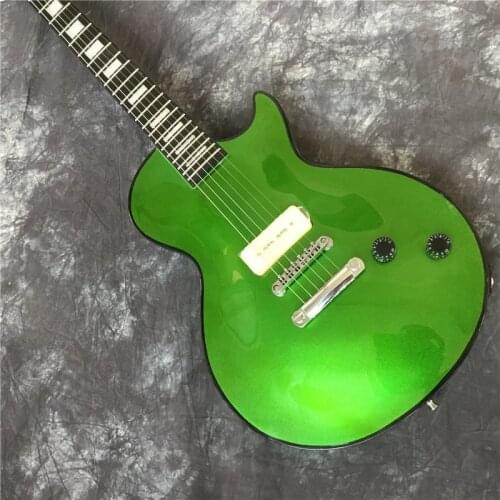 New the electric guitar, high quality green one humbucker real photo shows all colors can be