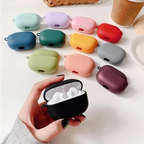 Solid color Earphone Cover for VIVO TWS 2 2e Case Candy color Hard shell Headphone protective case for vivo tws 2 2e with Hook