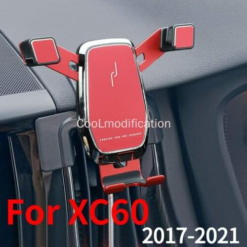 Car phone stand for Volvo XC60 2019 GPS navigation stand Mobile phone holder interior modification air vent accessories 2020