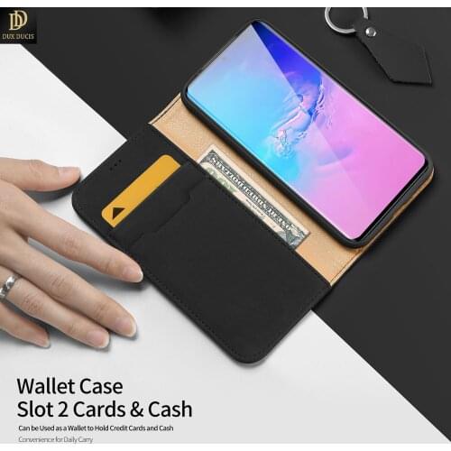 For Samsung Galaxy S20 Ultra DUX DUCIS Wish Series Luxury Case Flip Cover with card Slot Sturdy Stand Support Wireless Charging
