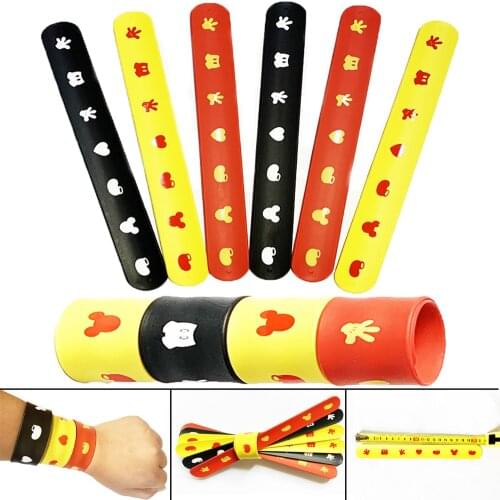 Silicone Slap Bracelets 6Pcs for Kids mickey mouse party Theme Party Supplies mickey Party Favors baby boy girl favor