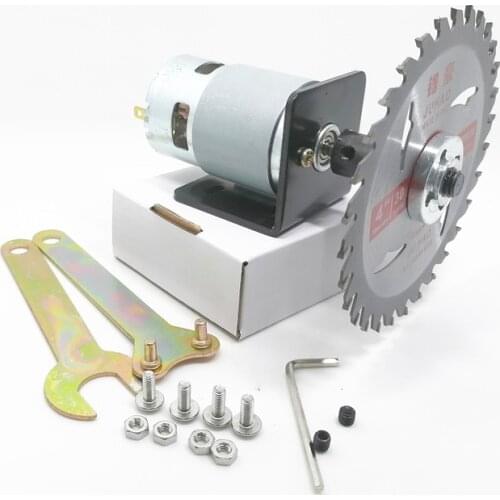 Carpentry Self Made Cutting Machine DC12V-24V 4A 288W 6000rpm~12000rpm 775 Double Ball Bearing Motor Multifunctional Table Saw
